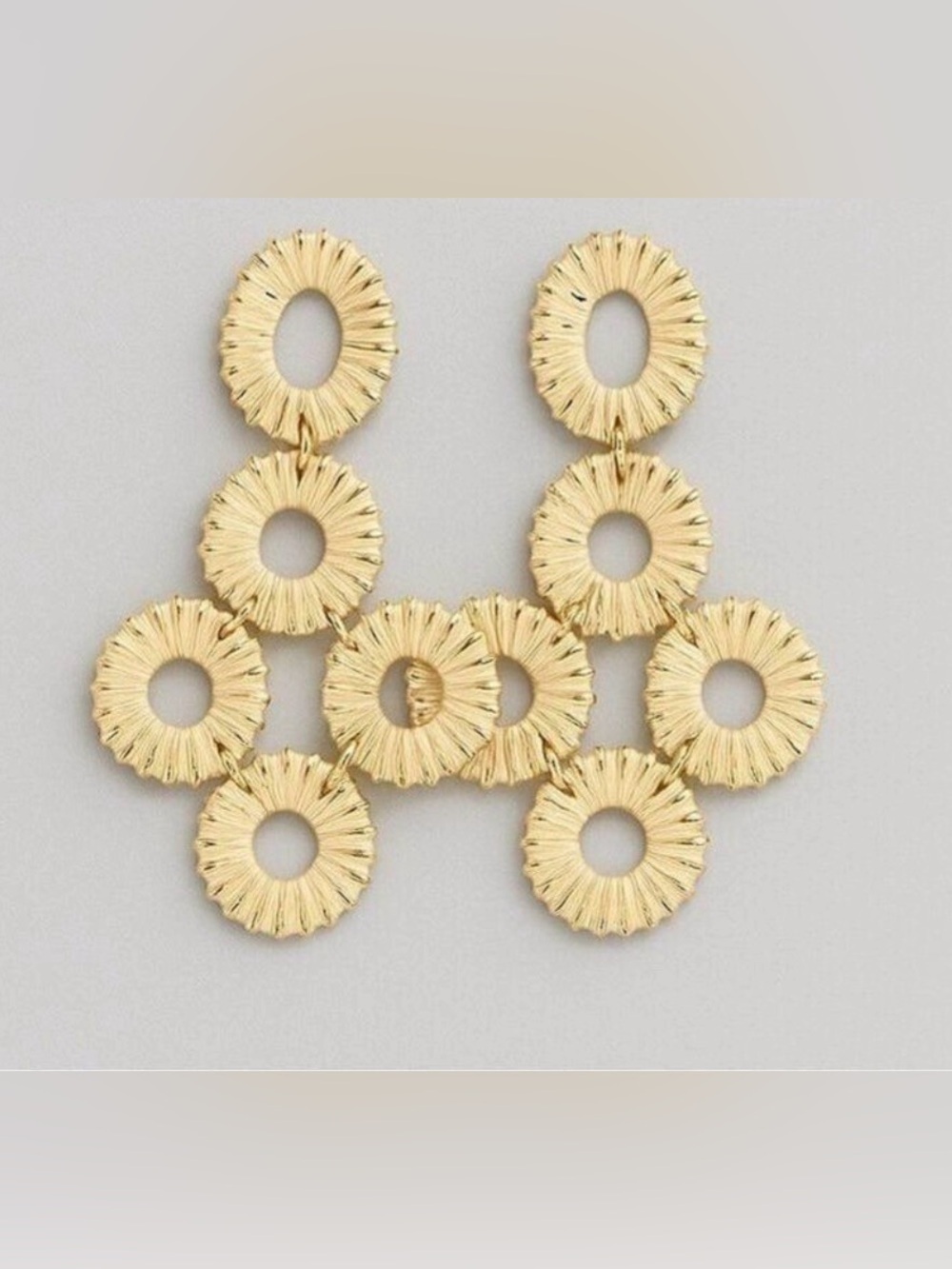 J.Crew Raffia Statement Earrings-gold NWT - Picture 3 of 6